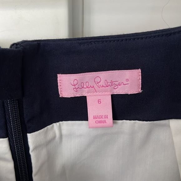 Navy with White Lilly Pulitzer Skirt - Picture 3 of 3